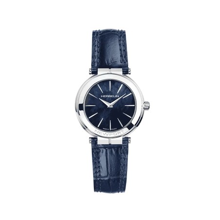 Montre Michel Herbelin - Newport - Slim - Nacre Bleue & Cuir