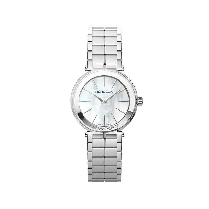 Montre Michel Herbelin - Newport - Slim - Acier & Nacre Blanche