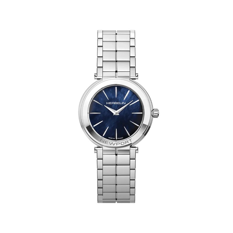 Montre Michel Herbelin - Newport - Slim - Acier & Nacre Bleue