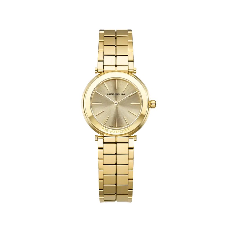 Montre Michel Herbelin - Newport Slim - Quartz - Champagne & PVD Or Jaune