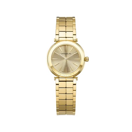 Montre Michel Herbelin - Newport Slim - Quartz - Champagne & PVD Or Jaune