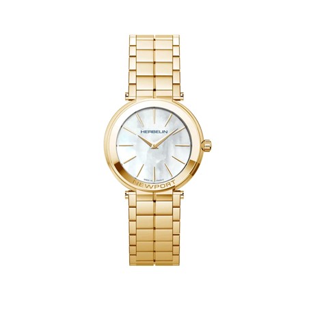 Montre Michel Herbelin - Newport - Slim - PVD Or Jaune & Nacre