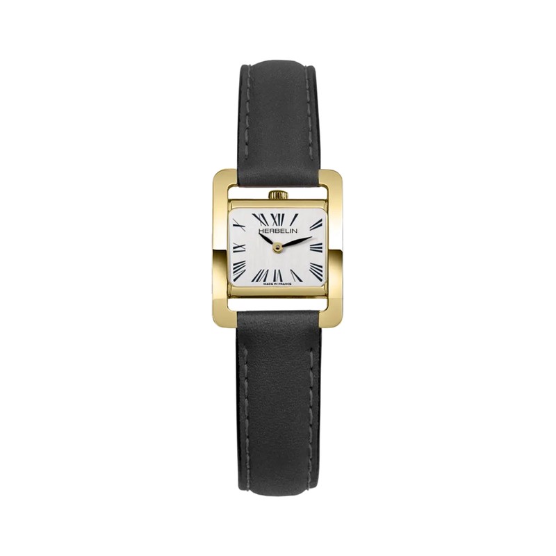 Montre Michel Herbelin - Ve AVENUE - Quartz - PVD Or Jaune & Cuir Noir
