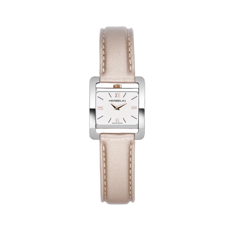 Montre Michel Herbelin - Ve AVENUE - Quartz - Cuir Rose Poudré