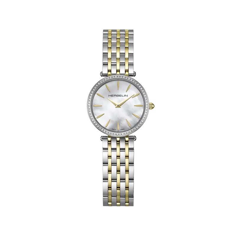 Montre Michel Herbelin - Epsilon - Quartz - Nacre Diamants & Bicolore