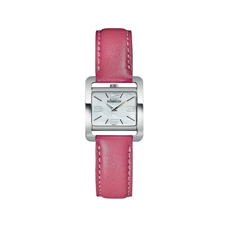Montre Michel Herbelin - Ve AVENUE - Quartz - Nacre Blanche & Cuir Rose