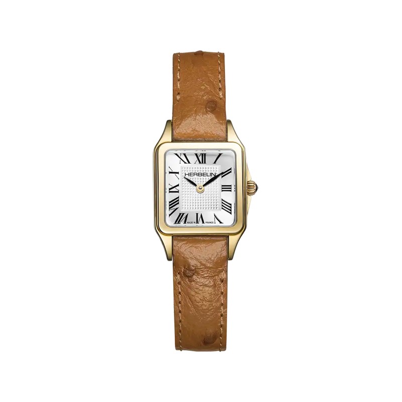 Montre Michel Herbelin - Luna - Mini Quartz - PVD Or Jaune & Cuir Camel