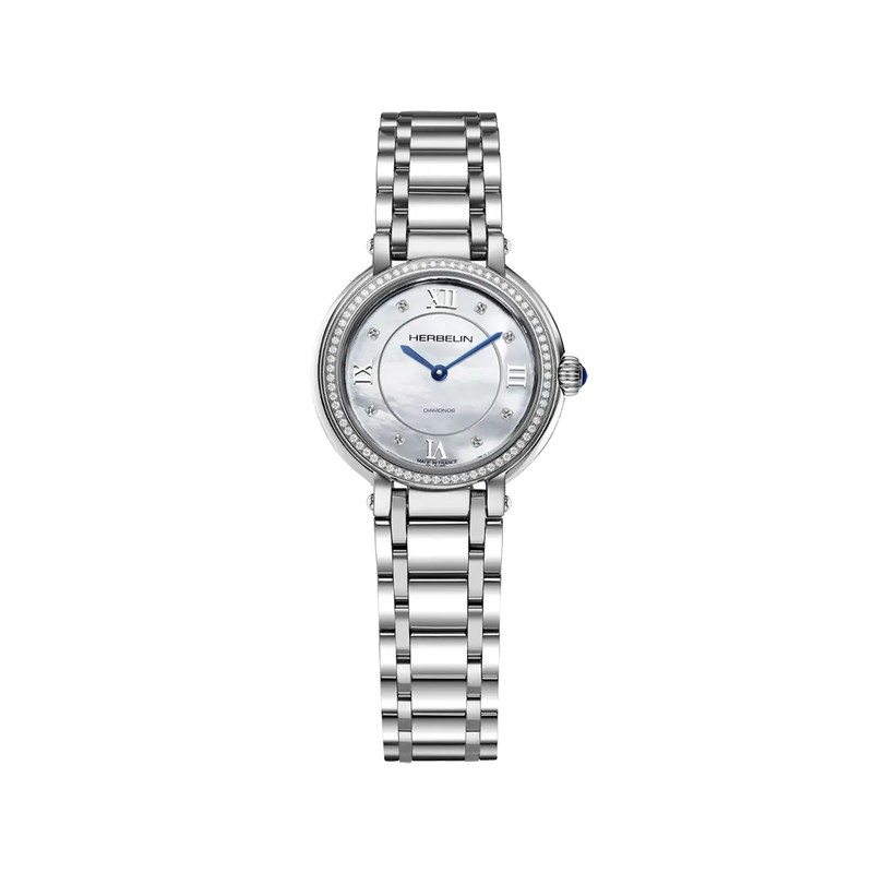 Montre Michel Herbelin - Galet - Quartz - Diamants
