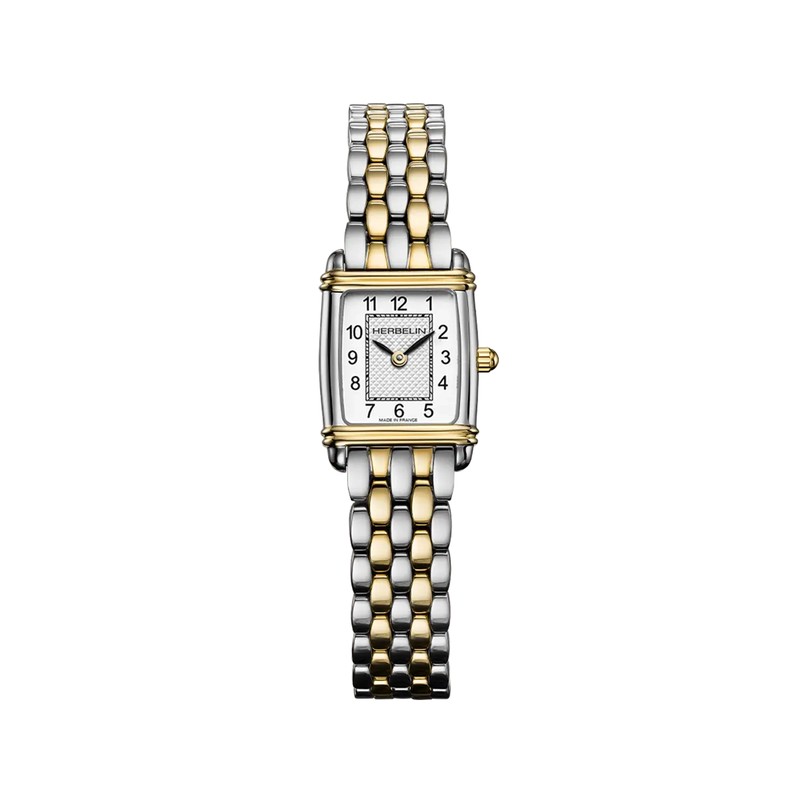 Montre Michel Herbelin - Art Déco - Tonneau Quartz - Bicolore