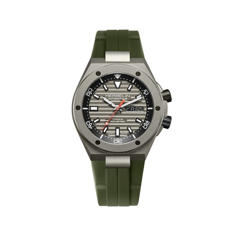 Montre Michel Herbelin - Cap Camarat - Automatique Titane Diver - Kaki