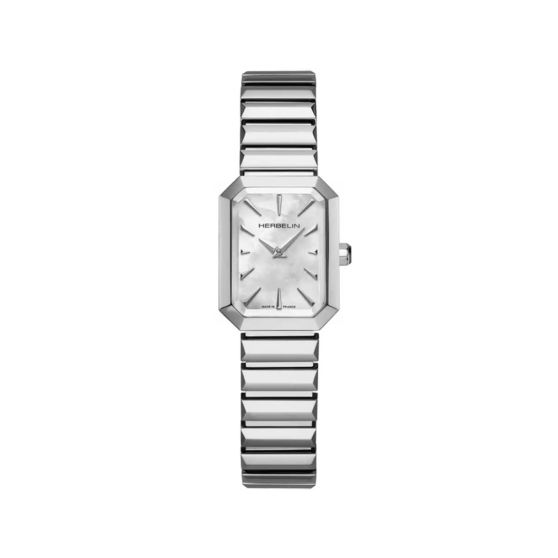 Montre Michel Herbelin - Octogône - Quartz - Nacre Blanche & Acier
