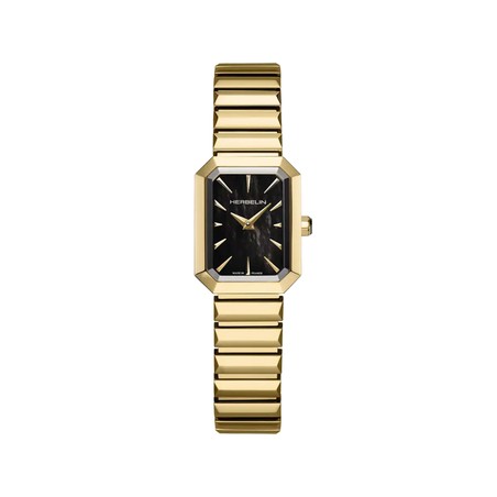 Montre Michel Herbelin - Octogône - Quartz - Nacre Noire & PVD Or Jaune
