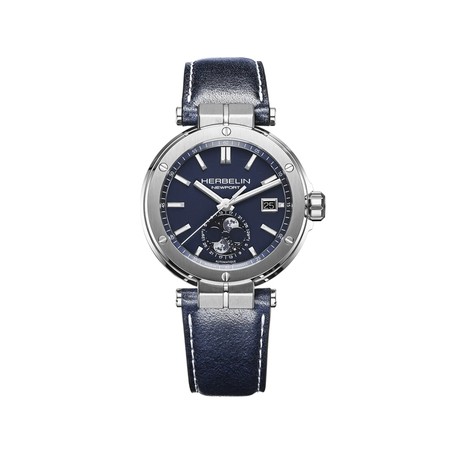 Montre Michel Herbelin - Newport - Automatique Phases de Lune - Bleu