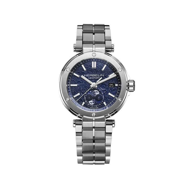 Montre Michel Herbelin - Newport - Automatique Phases de Lune - Acier