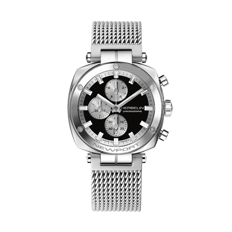 Montre Michel Herbelin - Newport - Héritage Chrono - Maille Milanaise