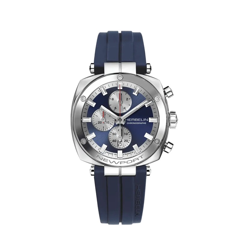 Montre Michel Herbelin - Newport - Héritage Chronographe - Acier & Bleu