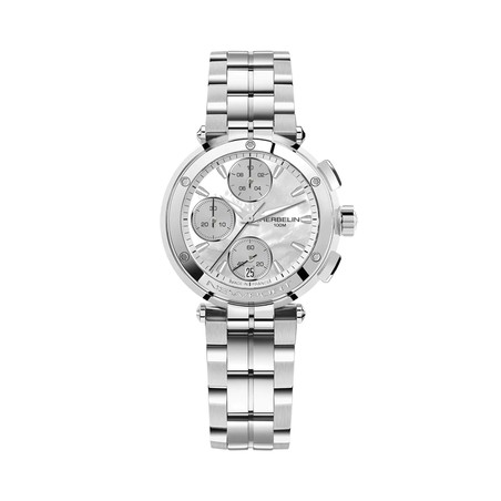 Montre Michel Herbelin - Newport - Chronographe Lady - Acier & Nacre