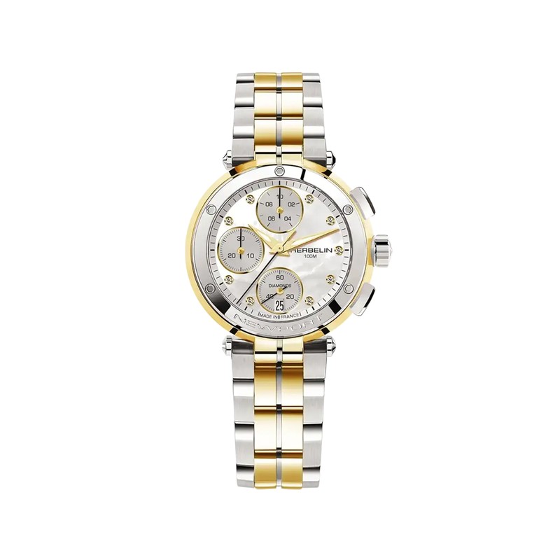 Montre Michel Herbelin - Newport - Chronographe - Bicolore