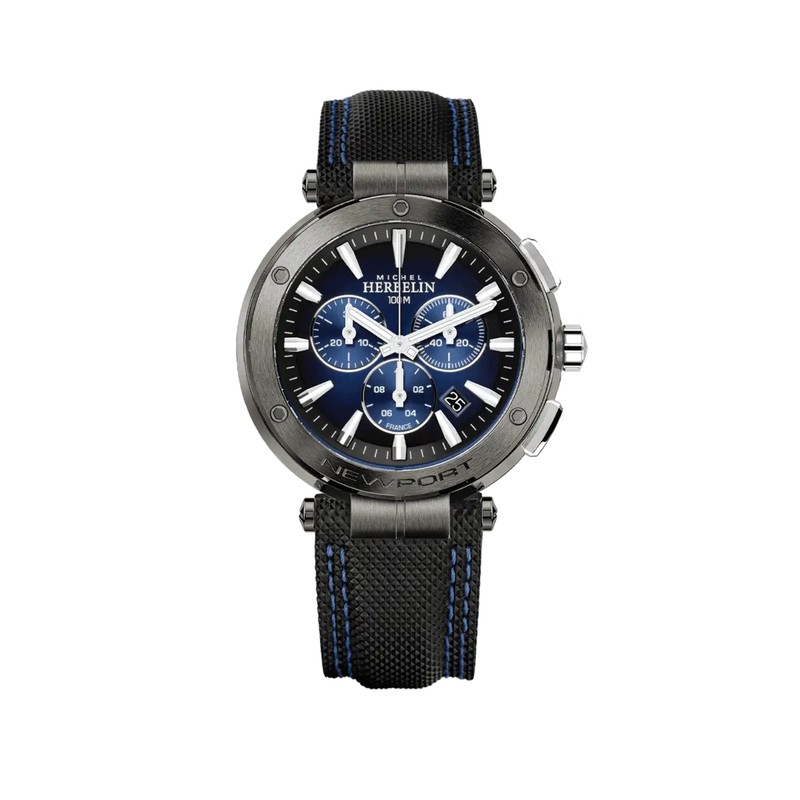 Montre Michel Herbelin - Newport - Chronographe - Acier PVD Noir