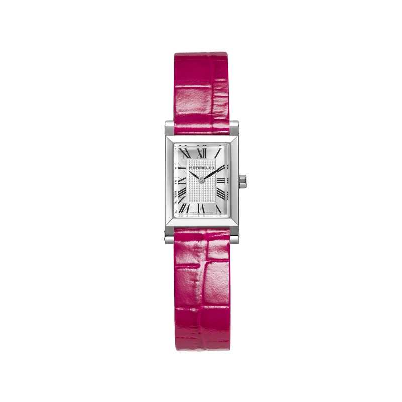 Montre Michel Herbelin - Antarès - Quartz Originale - Acier & Cuir Rose