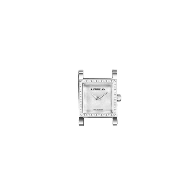 Michel Herbelin Watch - Antarès - Square - White & Diamonds
