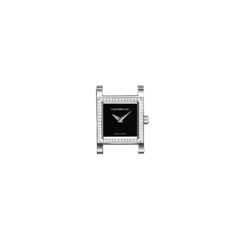 Michel Herbelin Watch - Antarès - Square - Black & Diamonds