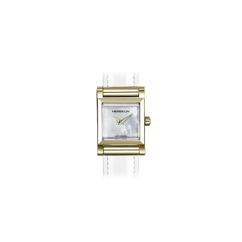 Michel Herbelin Watch - Antarès - Square - Yellow Gold PVD