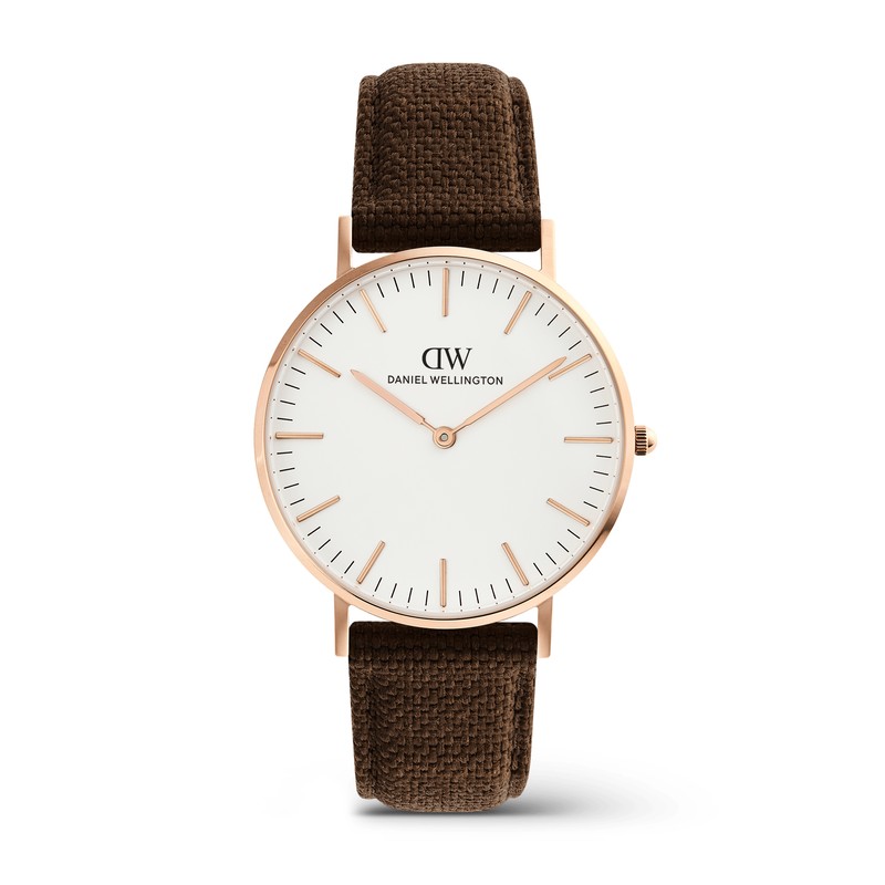 Montre Daniel Wellington - Classic Brown Canvas Or Rose