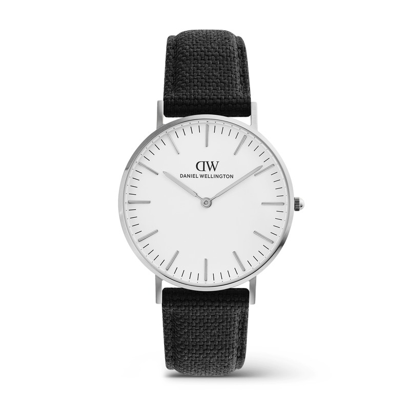 Montre Daniel Wellington - Classic Noir Canvas Argent