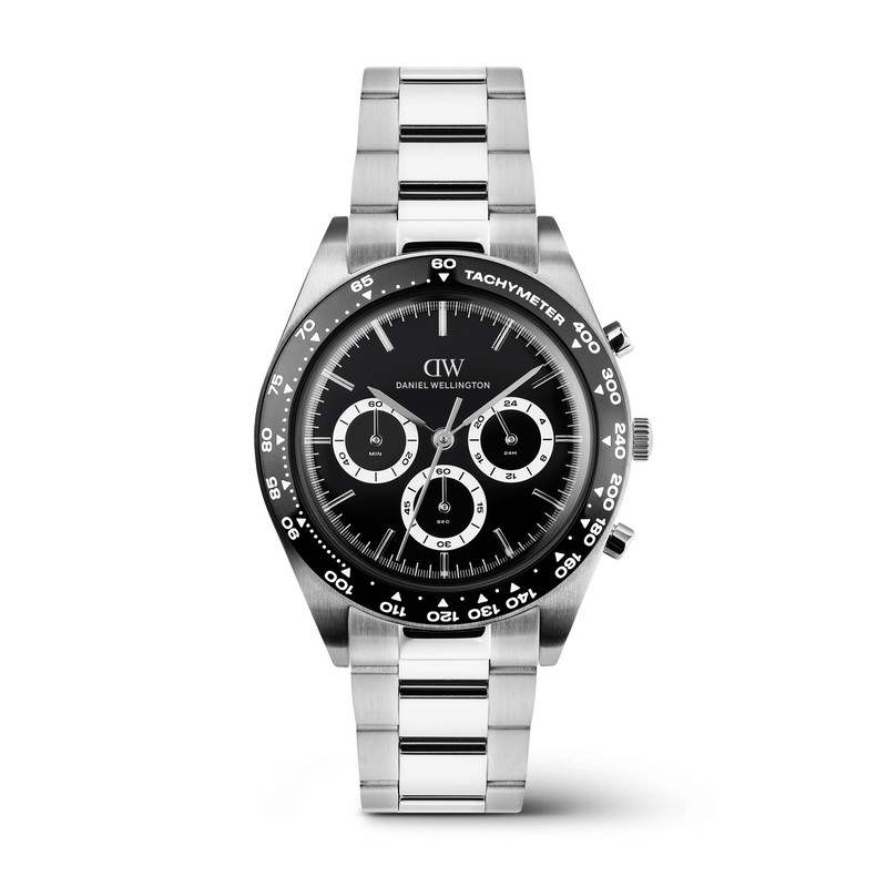 Daniel Wellington Watch - Iconic Tachymeter 3-Link Black and Silver