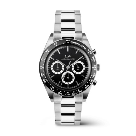Daniel Wellington Watch - Iconic Tachymeter 3-Link Black and Silver