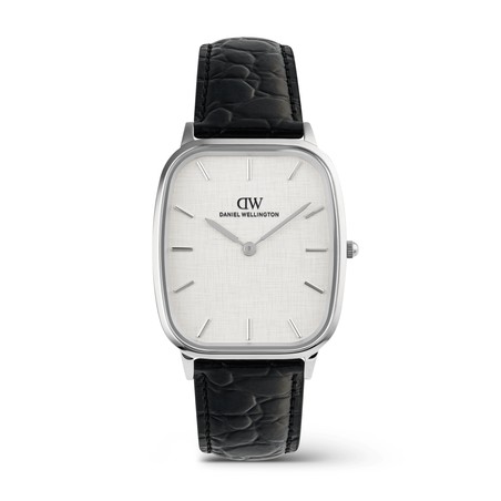 Daniel Wellington Watch - Marlon Black Croc Belly Linen Silver