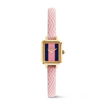 Daniel Wellington Watch - Quadro Mini Pink Lizard Winchester Gold