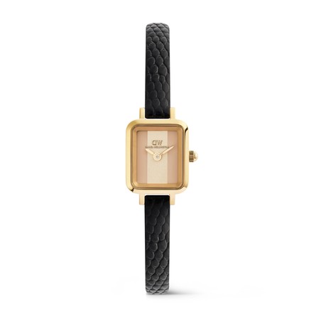 Daniel Wellington Watch - Quadro Mini Black Lizard Conwy Gold