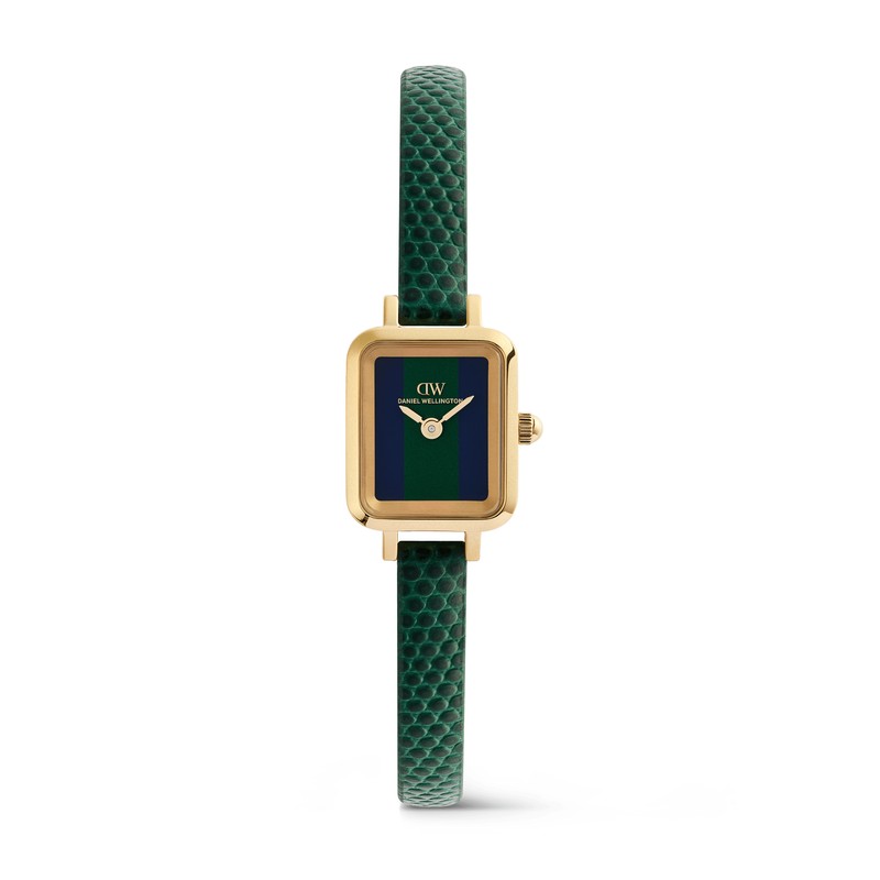 Daniel Wellington Watch - Quadro Mini Green Lizard Warwick Gold