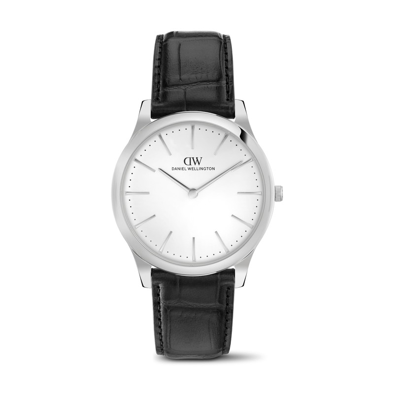 Daniel Wellington Watch - Pathfinder Black-Croc Frost-White Silver