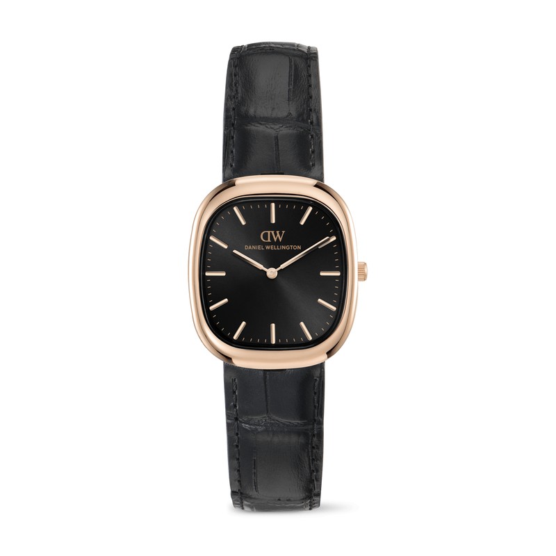 Daniel Wellington Watch - Cort Black Leather, Black and Rose Gold