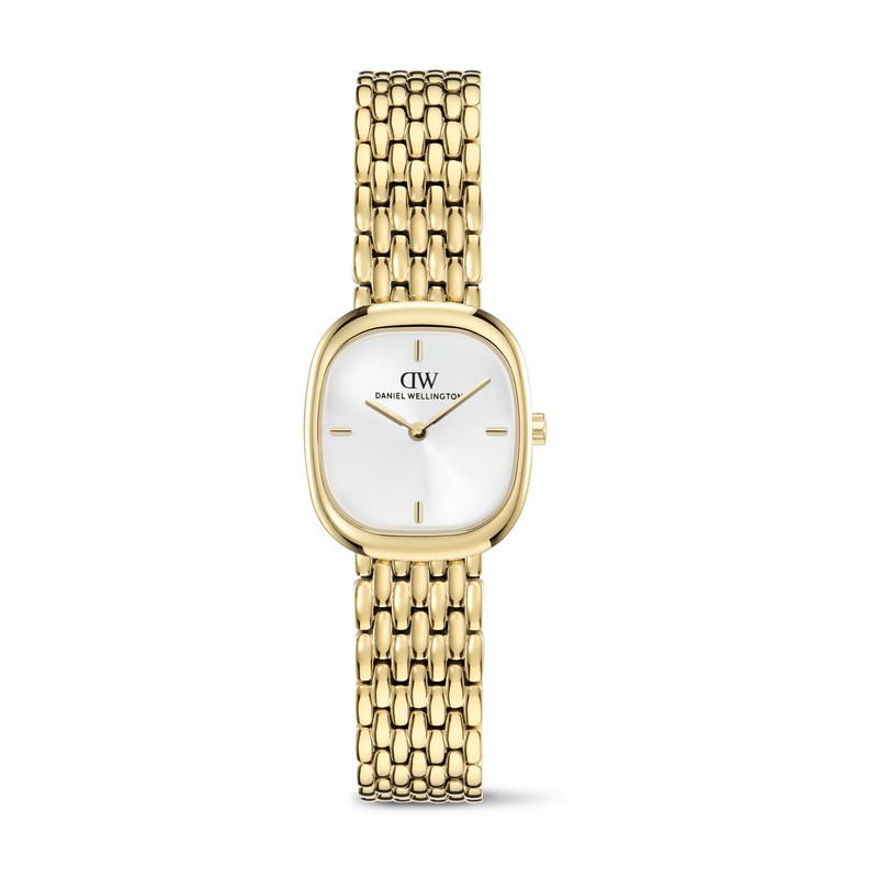 Daniel Wellington Watch - Corta White Grain-Link Gold