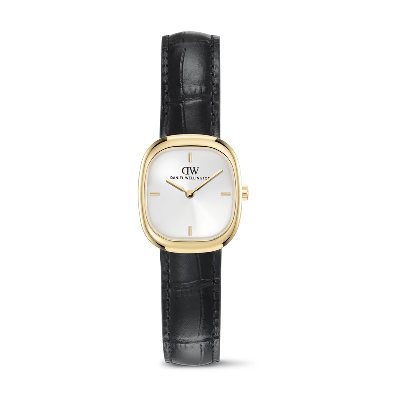 Daniel Wellington Watch - Corta Black with Gold Croc Pattern
