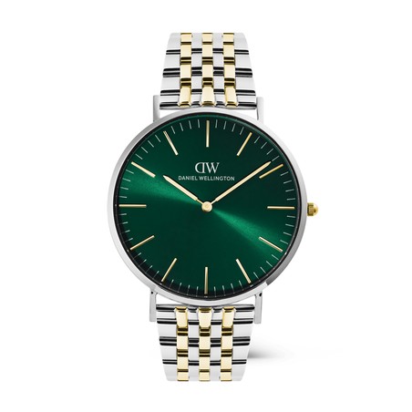 Daniel Wellington Watch - Classic 7-Link Emerald Two-Tone