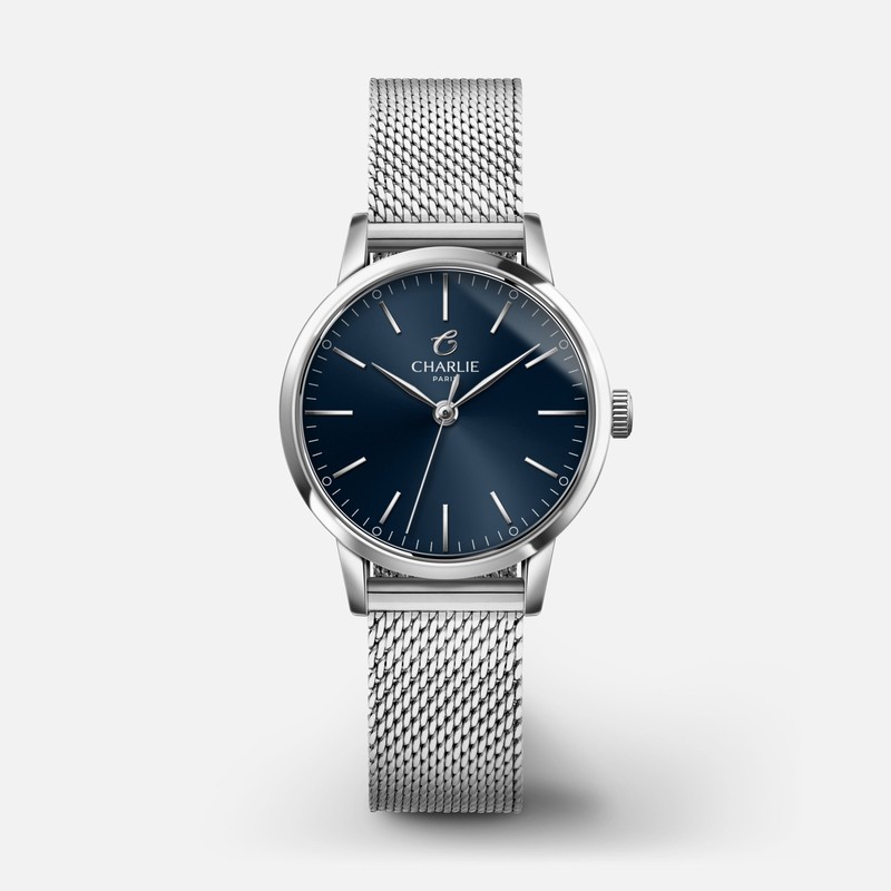 Montre Charlie Paris - SULLY Acier & bleu