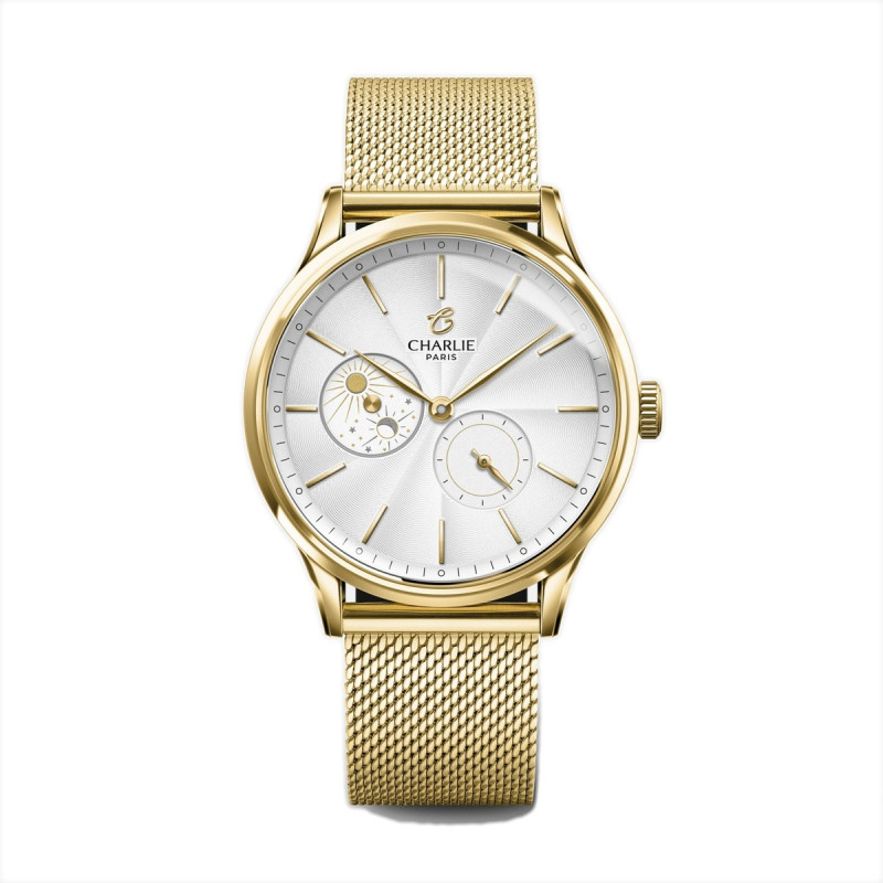 Charlie Paris Watch - INITIAL 36 Day/Night Gold