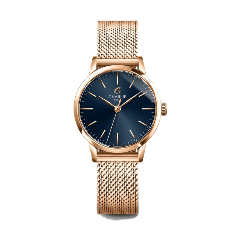 Charlie Paris Watch - SULLY Rose Gold/Blue