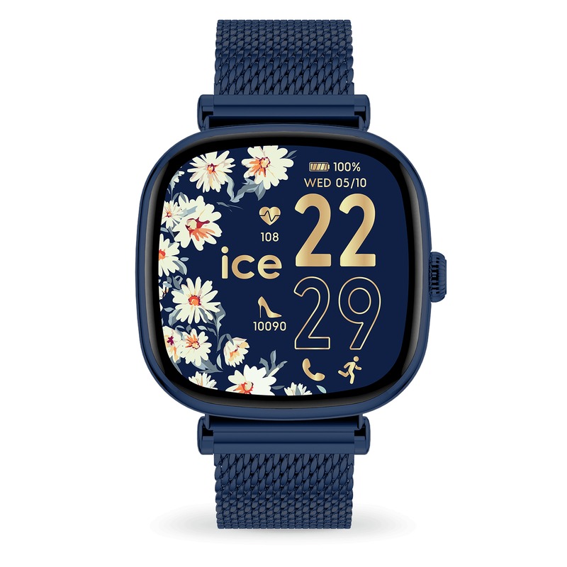 Montre Ice-Watch - Ice smart SQ 2.0 carrée 1.70 - Bleu Maille Milanaise