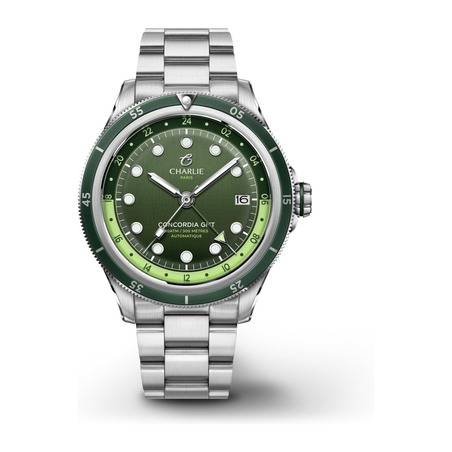 Montre Charlie Paris - CONCORDIA GMT Sauge