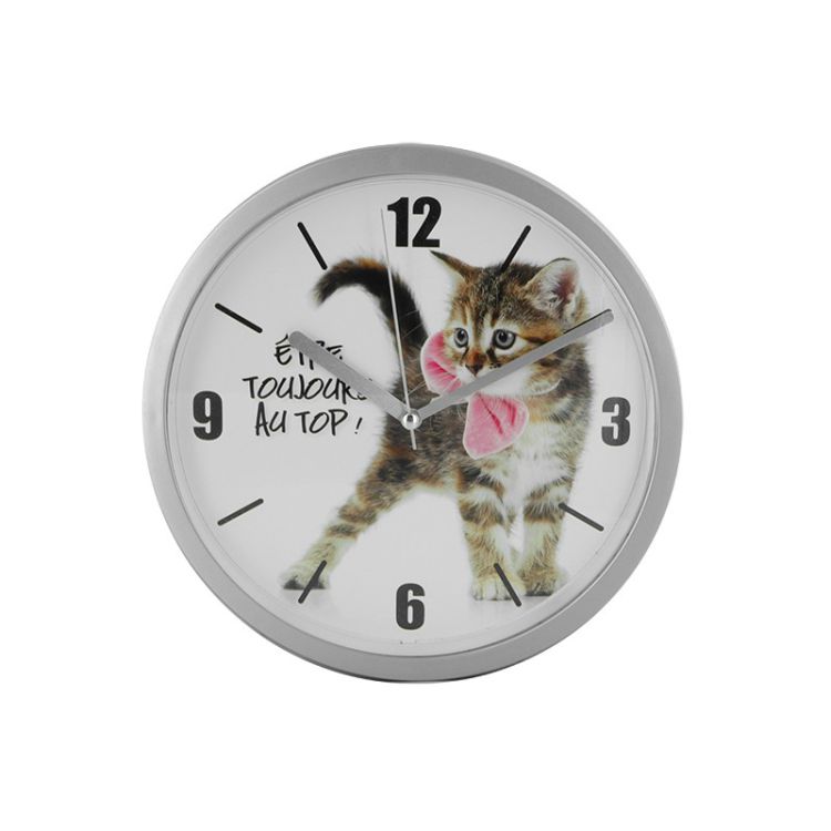 Pendule Quartz Decor Petit Chat Pour Cuisine Ou Salon Garantie 2 Ans