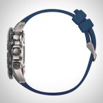 Profil montre homme Patrouille de France Athos 1 Leader silicone bleu acier noir cadran anadigital chrono