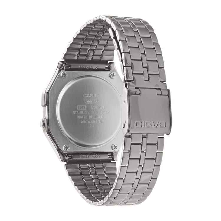 Dos Montre Casio Vintage Iconic Mixte Noire A158WETB-1AEF