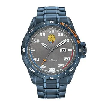 Montre Patrouille de France Athos 2 Intérieur Acier bleu Cadran noir
