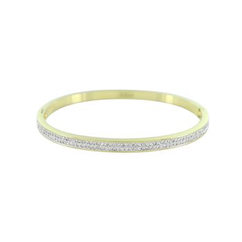 bracelet pour femme en acier doré avec strass